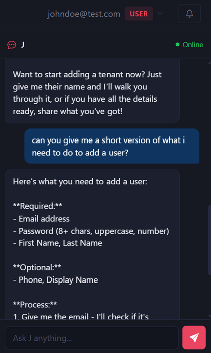 Platform detail view