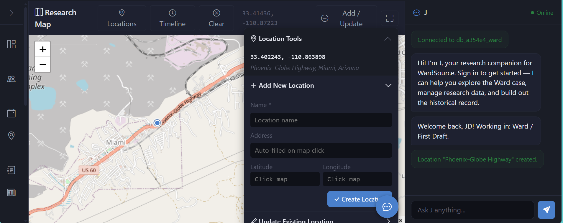 Location tools